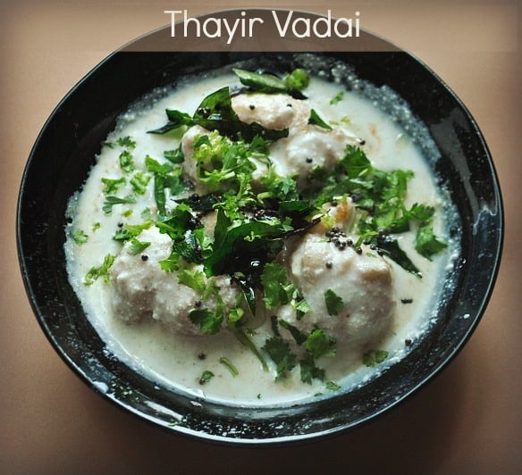 Thayir vadai recipe with Left over Vadai, தயிர் வடை
