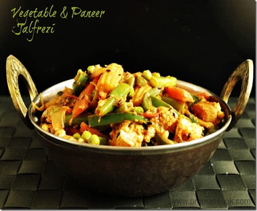 Vegetable Paneer Jalfrezi Recipe | Paneer Vegetable Jalfrezi Recipe-Restarant style