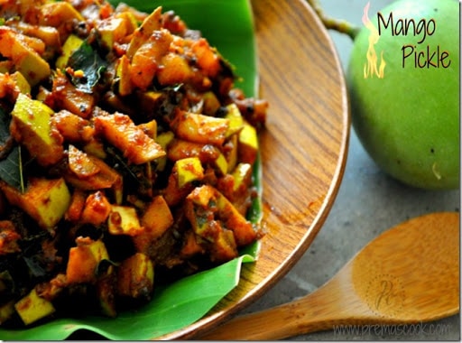 Instant Mango Pickle Recipe- How to make spicy Kerala Style Mango pickle