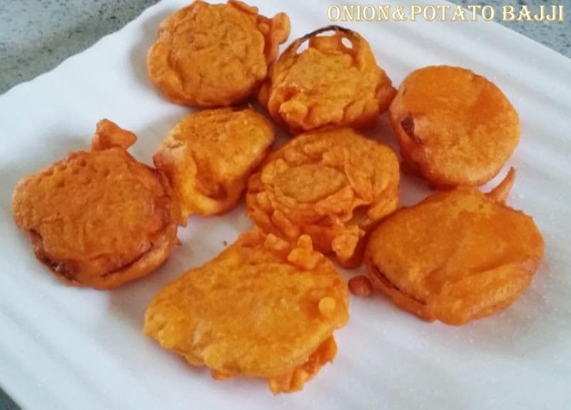 How to make Potato and Onion Bajji(bhaji) | Indian Appitizers recipe