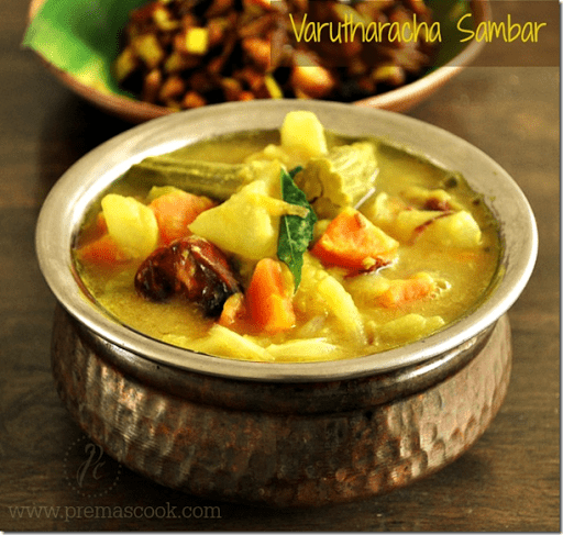 Varutharacha Sambar (Thrissur Style) | Kerala Sadya Recipes for Vishu 2014