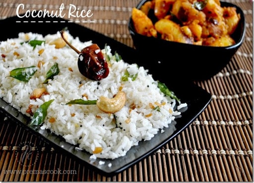 Coconut Rice (Thengai Sadam) Recipe TamilNadu Style | Variety Rice Recipes