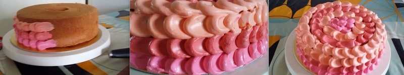 Pink ombre cake tutorial