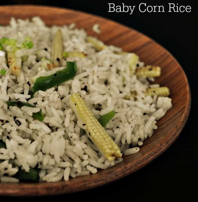 Baby corn rice