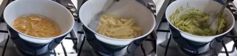 Home made Parsley pesto pasta