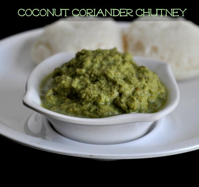 coconut coriander chutney Recipe, kothamalli chutney for dosa & idli Prema's Culinary