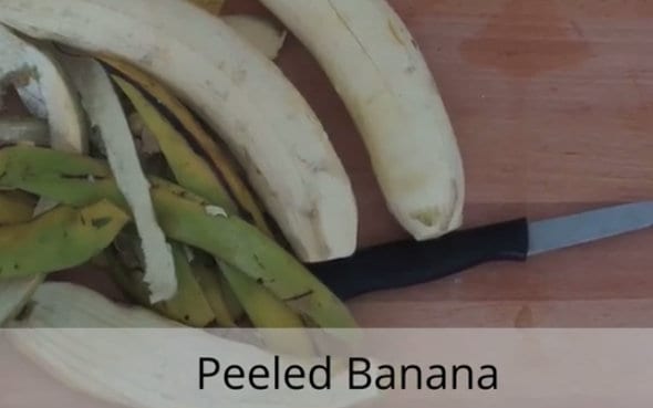 Peeled banana- Nendran, Raw Green Banana