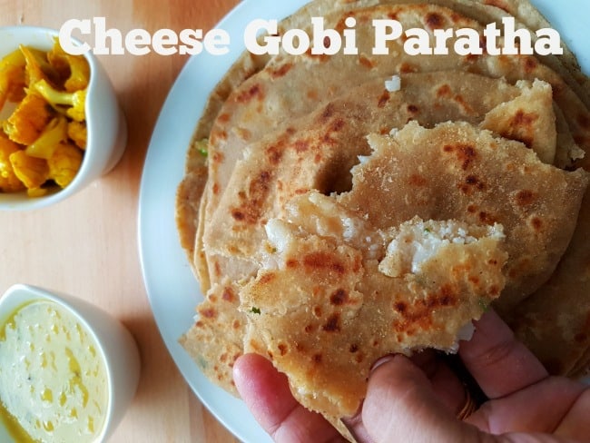 Gobi Paratha with Cheese