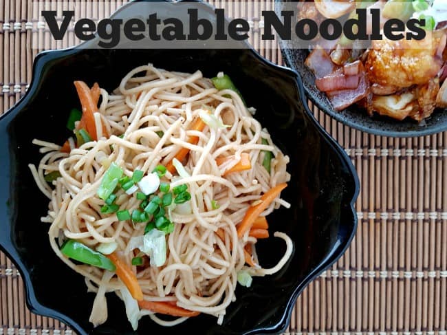 Simple Vegetable Noodles Recipe, step by step photos and video