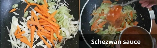 Step by step Recipe of Schezwan Fried rice