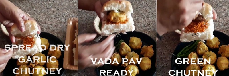 assembling the Vada pav-easy method