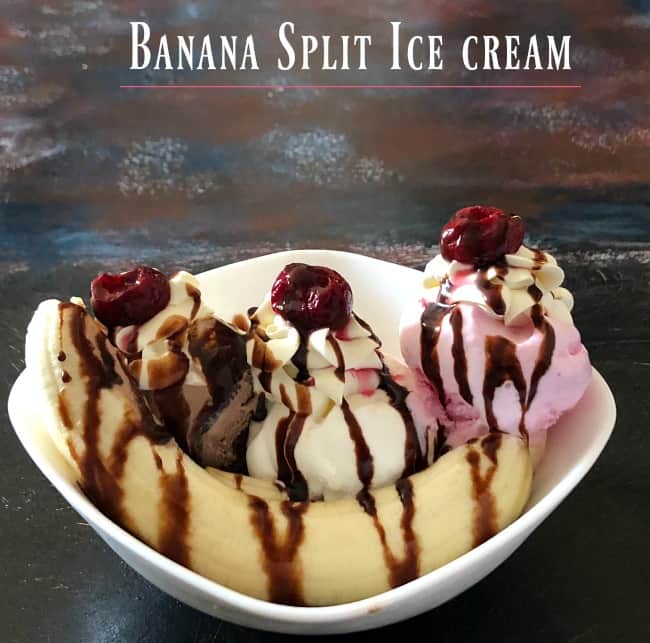 Banana Split Ice Cream Recipe, Easy Homemade Ice Cream