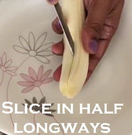 Banana Split Ice cream with banana