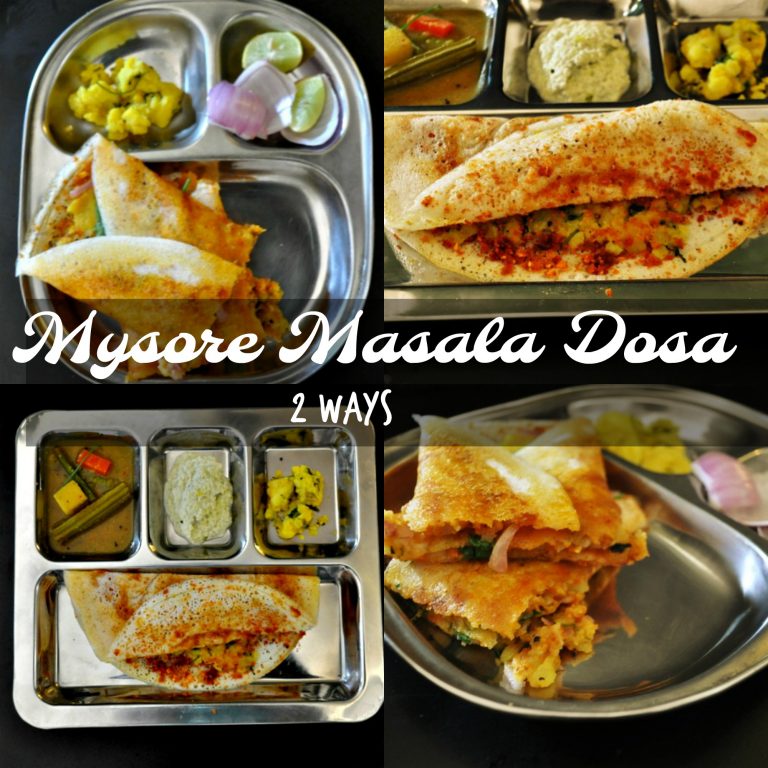 Mysore Masala Dosa Recipe, 2 ways to Prepare Mysore Masala Dosa