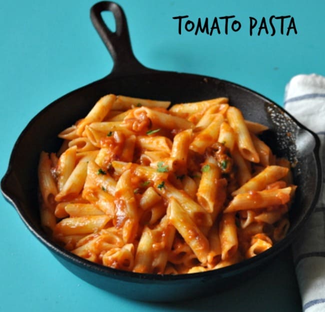 Creamy Tomato Pasta, Pasta in tomato sauce, Easy Veg Pasta recipe