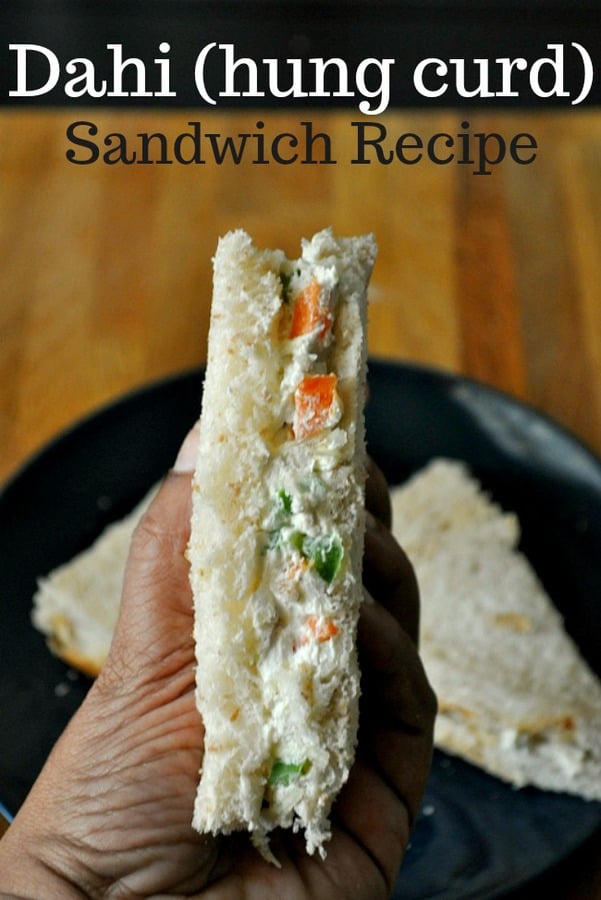 Dahi Sandwich recipe, Hung Curd Sandwich, Easy Sandwich Recipes