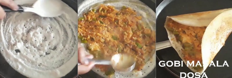 cauliflower roast dosa in tamil
