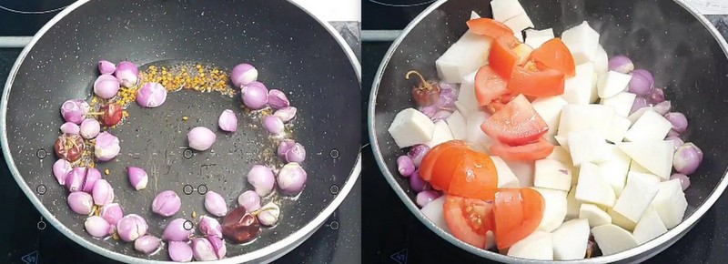 Turnip Sambar Recipe with onion
