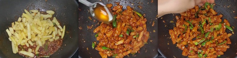 HONEY CHILLI POTATOES step by step