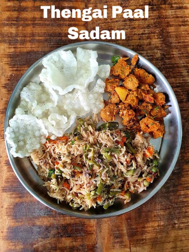 Thengai Paal Sadam Recipe