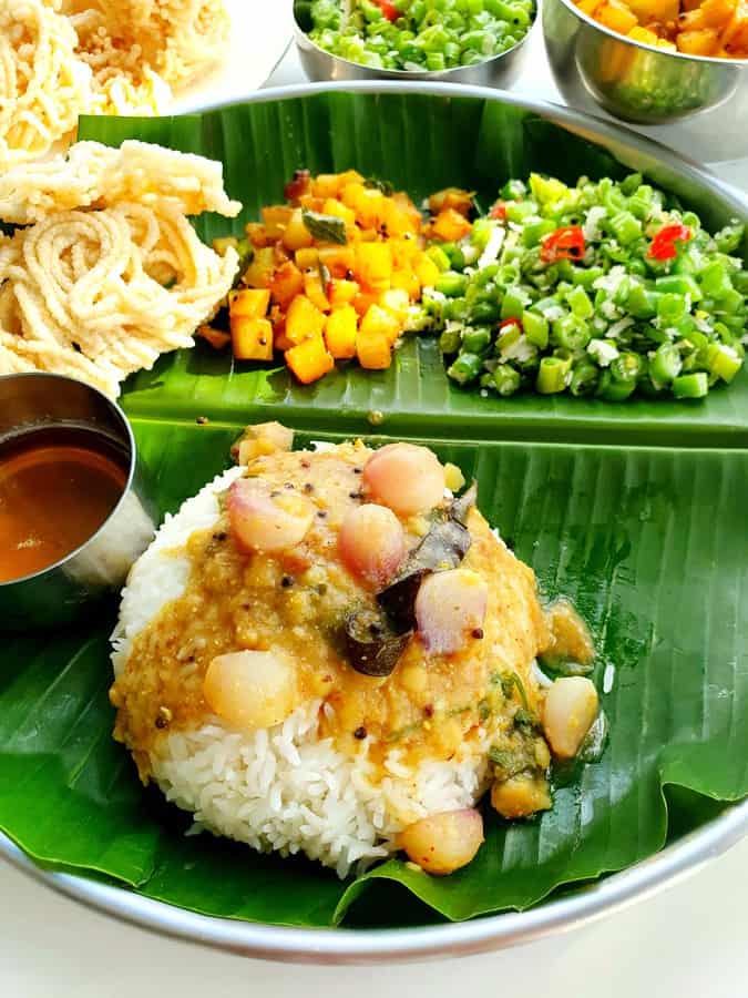 Chinna Vengaya sambar for rice idli dosa
