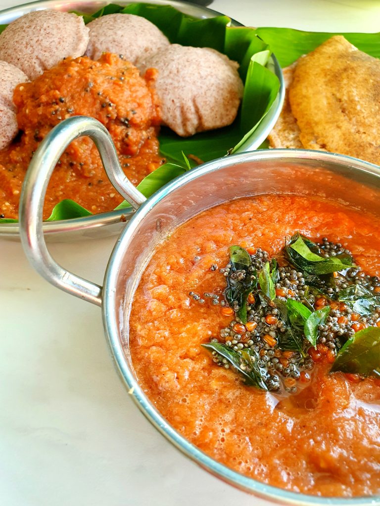 Sutta Thakkali Chutney Recipe, South Indian Chutney recipes
