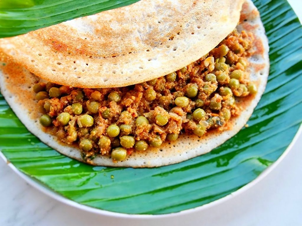 Green Peas Masala Dosa recipe, Chettinad Pachai Pattani Masala Dosai