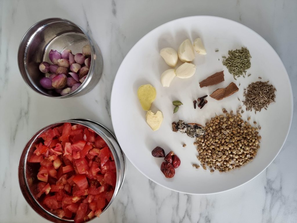 Chettinad Mushroom gravy for rice, Mushroom Chettinad kulambu without