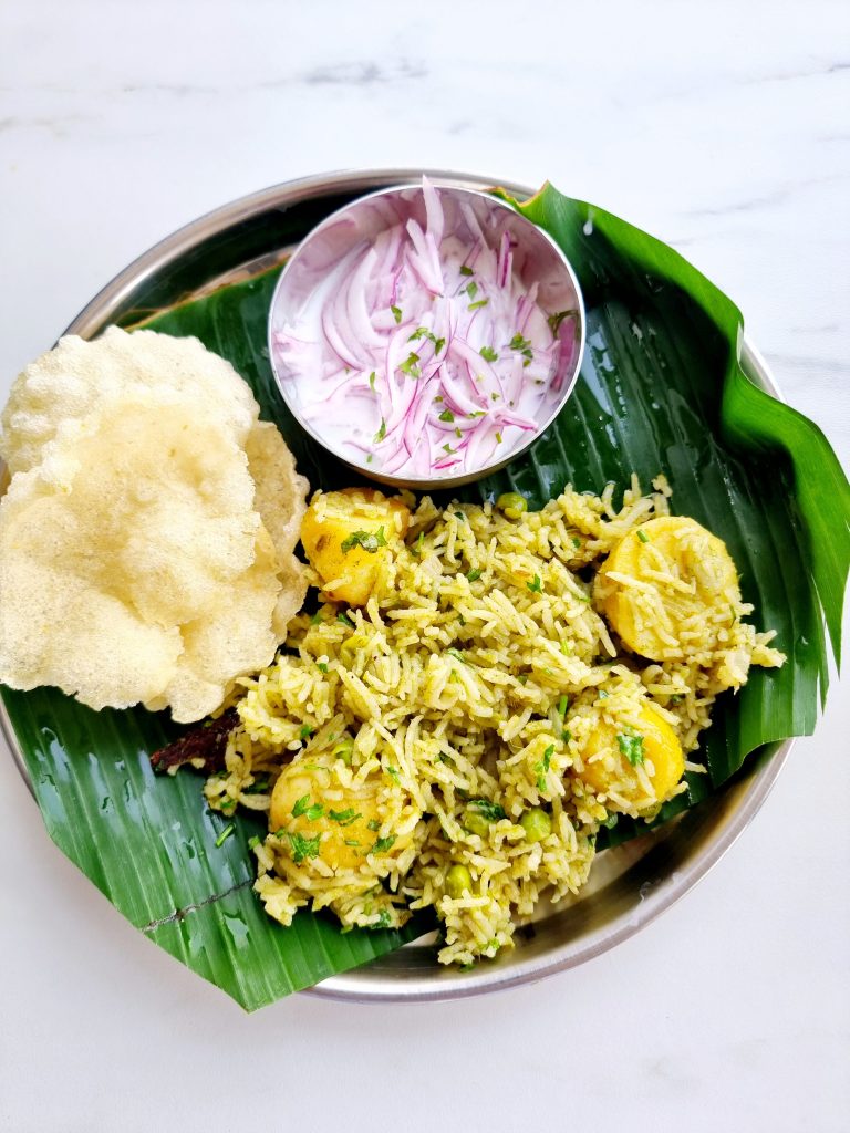 Baby Potato Biryani Recipe for National Potato Day