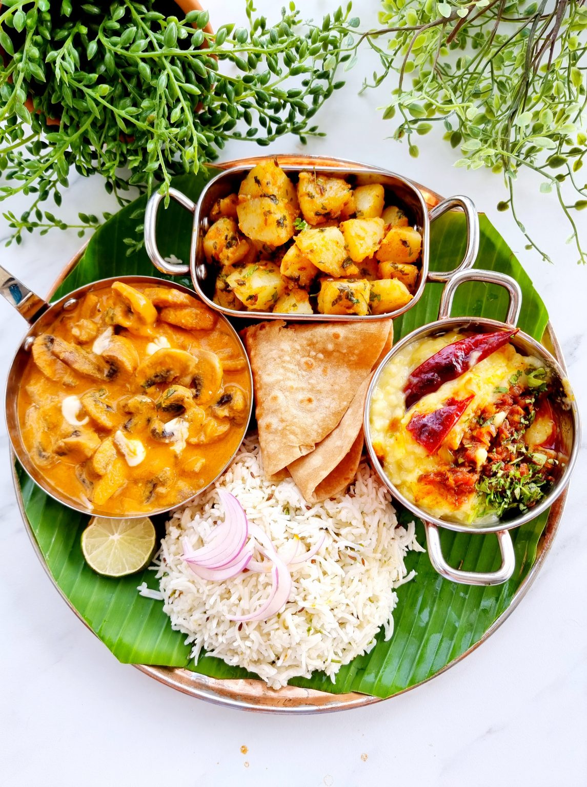North Indian Thali Recipe, How to Prepare a Simple North Indian ...