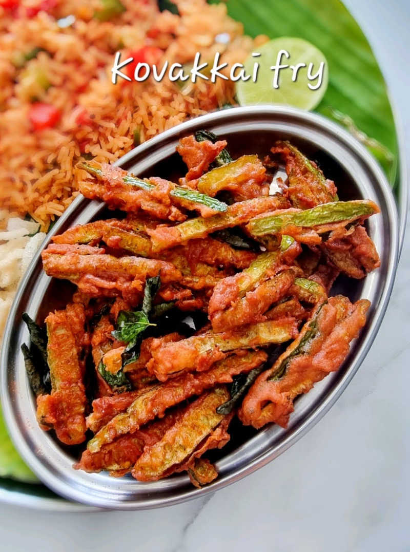 Kovakkai Fry Recipe, Air fryer Ivy gourd 65, Kovakkai pakoda Prema's