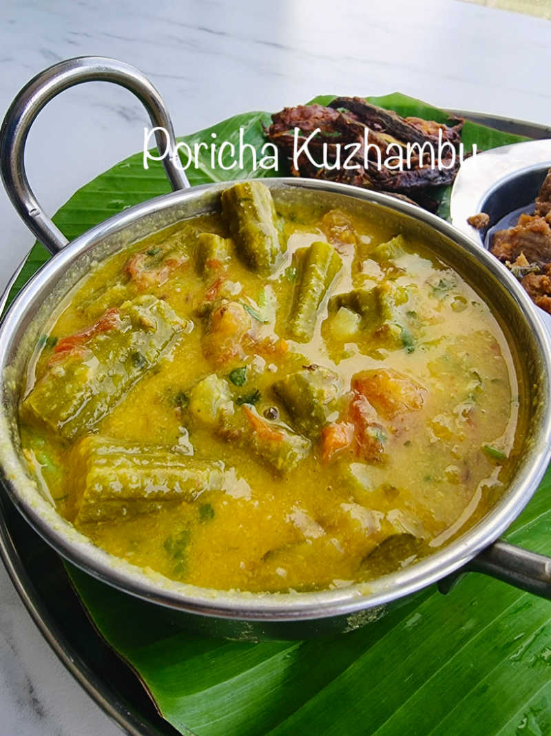 Poricha Kuzhambu Recipe👌, How To Make Murungakkai Poritha Kulambu(Easy ...