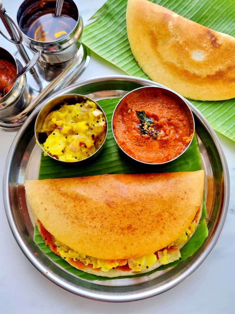 Masala Dosa Recipe with Potato Masala & Chutney Recipe for Mysore